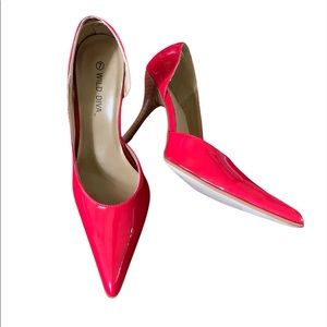 Wild Diva Pink Heels Sleek Pointed-Toe Stilettos